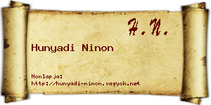 Hunyadi Ninon névjegykártya